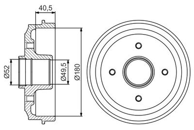 0986477157 BOSCH Тормозной барабан