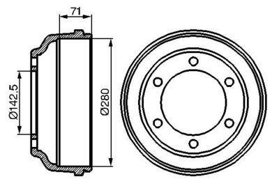 0986477047 BOSCH Тормозной барабан