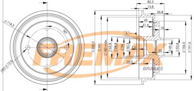 BD4006 FREMAX Тормозной барабан