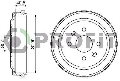 50200005 PROFIT Тормозной барабан