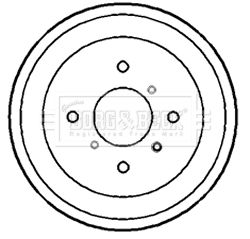 BBR7146 BORG & BECK Тормозной барабан