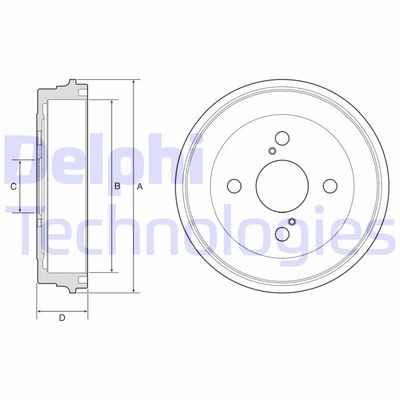 BF605 DELPHI Тормозной барабан