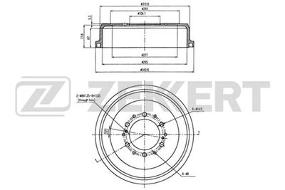 BS5579 ZEKKERT Тормозной барабан