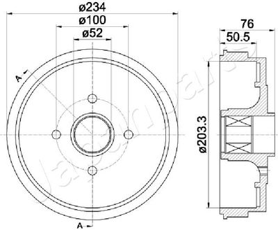 TA0409 JAPANPARTS Тормозной барабан