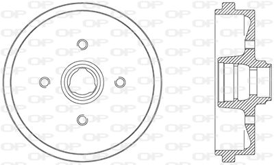 BAD901040 OPEN PARTS Тормозной барабан