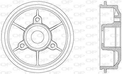 BAD900830 OPEN PARTS Тормозной барабан