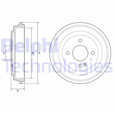 BF633 DELPHI Тормозной барабан