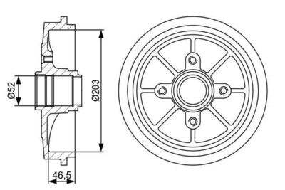 0986477126 BOSCH Тормозной барабан