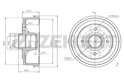 BS5288 ZEKKERT Тормозной барабан