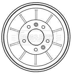 BBR7203 BORG & BECK Тормозной барабан