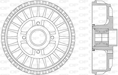 BAD909131 OPEN PARTS Тормозной барабан