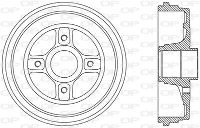 BAD906930 OPEN PARTS Тормозной барабан