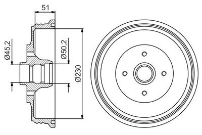 0986477179 BOSCH Тормозной барабан