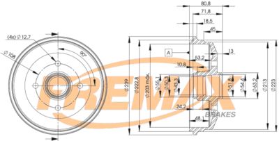 BD6630 FREMAX Тормозной барабан