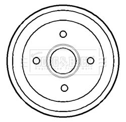 BBR7116 BORG & BECK Тормозной барабан