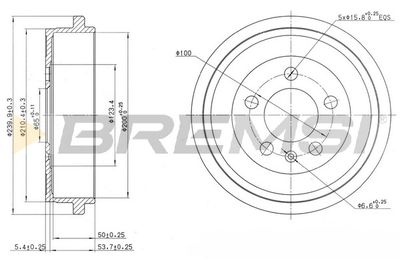 CR5594 BREMSI Тормозной барабан