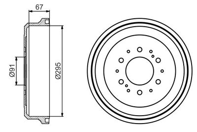 0986477241 BOSCH Тормозной барабан