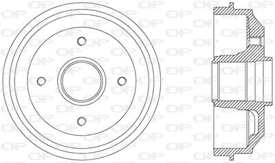 BAD900930 OPEN PARTS Тормозной барабан