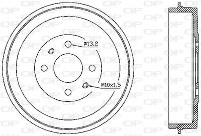 BAD904310 OPEN PARTS Тормозной барабан