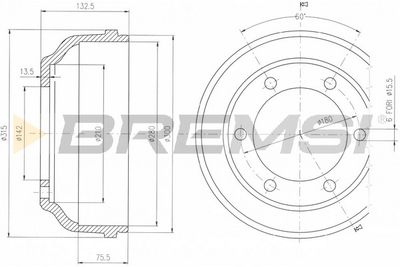 CR5625 BREMSI Тормозной барабан