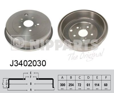 J3402030 NIPPARTS Тормозной барабан