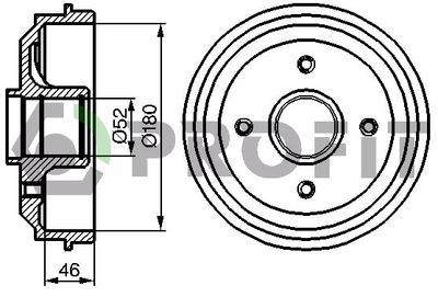 50200071 PROFIT Тормозной барабан