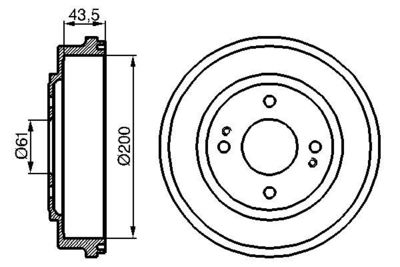 0986477081 BOSCH Тормозной барабан