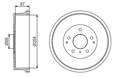 0986477162 BOSCH Тормозной барабан