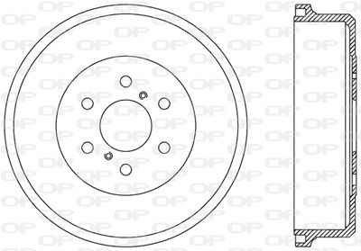 BAD908110 OPEN PARTS Тормозной барабан