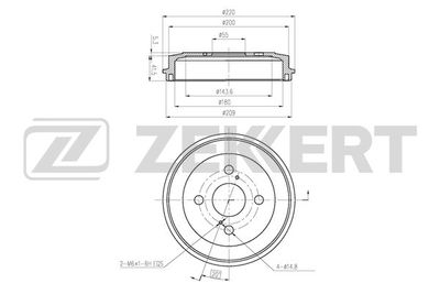 BS6465 ZEKKERT Тормозной барабан