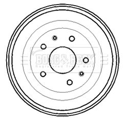 BBR7193 BORG & BECK Тормозной барабан