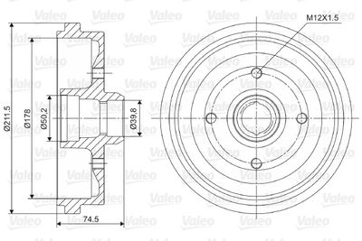 237009 VALEO Тормозной барабан