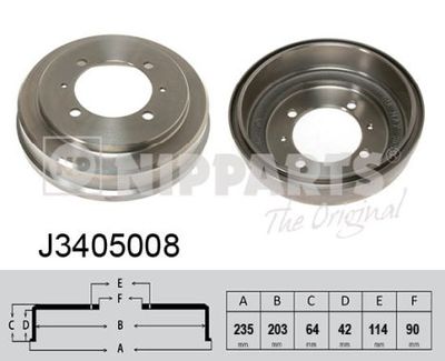 J3405008 NIPPARTS Тормозной барабан