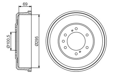 0986477165 BOSCH Тормозной барабан