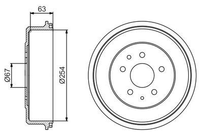 0986477183 BOSCH Тормозной барабан