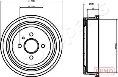 TA0404C JAPANPARTS Тормозной барабан