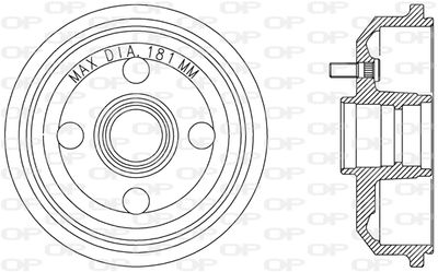 BAD905940 OPEN PARTS Тормозной барабан