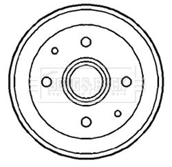 BBR7020 BORG & BECK Тормозной барабан