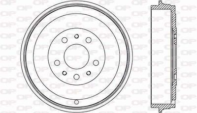 BAD909310 OPEN PARTS Тормозной барабан