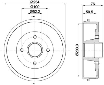 MBD044 MINTEX Тормозной барабан