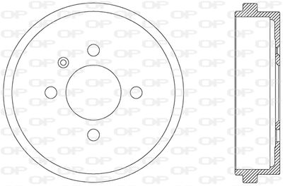 BAD904710 OPEN PARTS Тормозной барабан