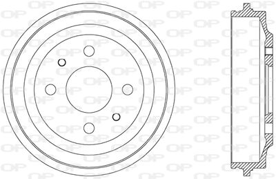 BAD900010 OPEN PARTS Тормозной барабан