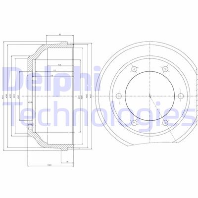 BF467 DELPHI Тормозной барабан