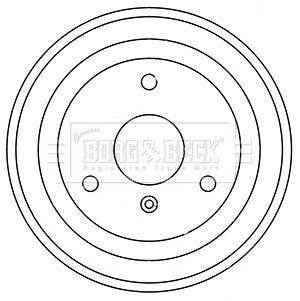 BBR7248 BORG & BECK Тормозной барабан