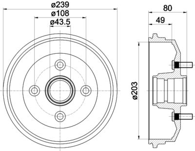 MBD016 MINTEX Тормозной барабан