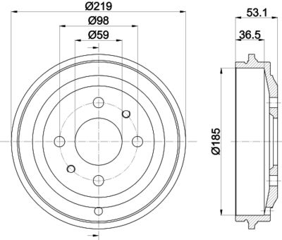 MBD299 MINTEX Тормозной барабан