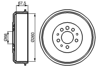 0986477046 BOSCH Тормозной барабан