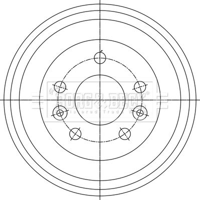 BBR7282 BORG & BECK Тормозной барабан