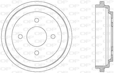 BAD903610 OPEN PARTS Тормозной барабан