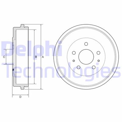 BF568 DELPHI Тормозной барабан